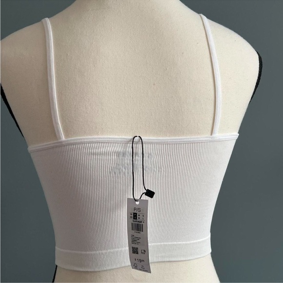 White Garage Ribbed Bra Top - Picture 7 of 7